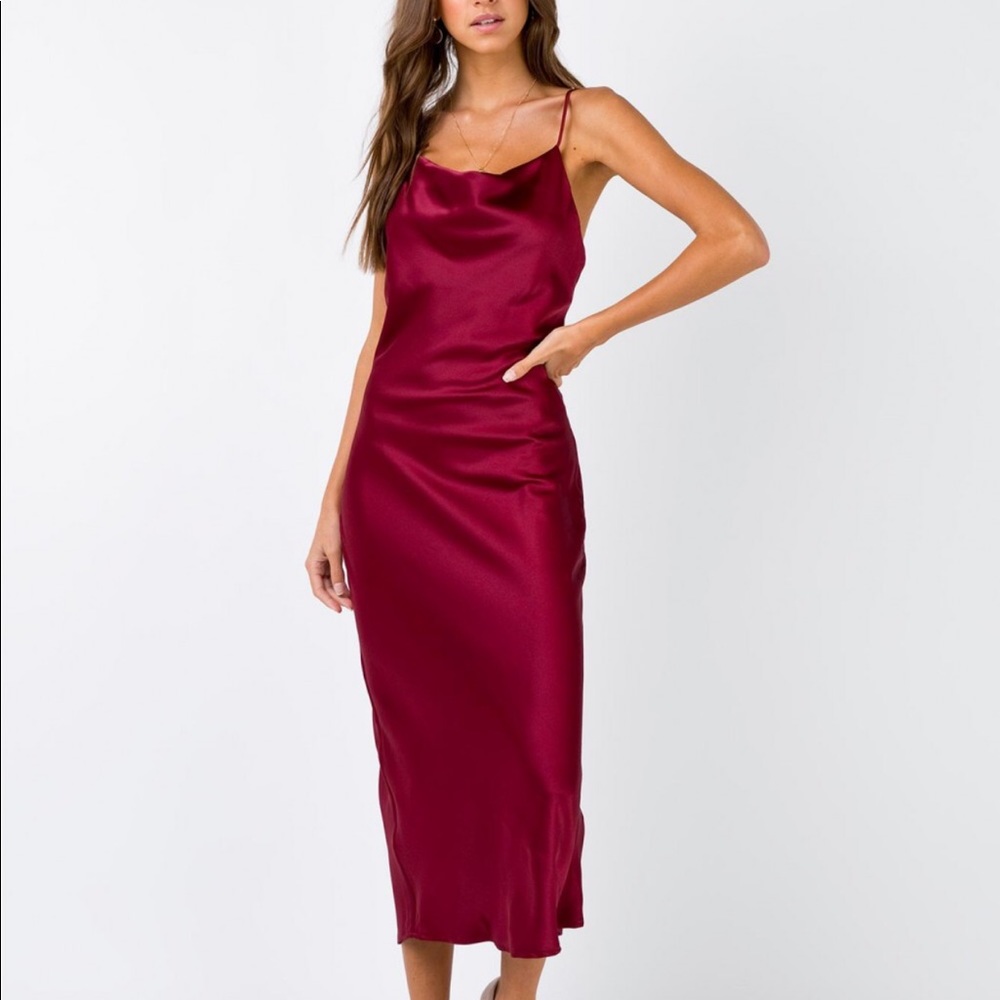 Princess Polly Betta vanore maxi dress in Burgundy